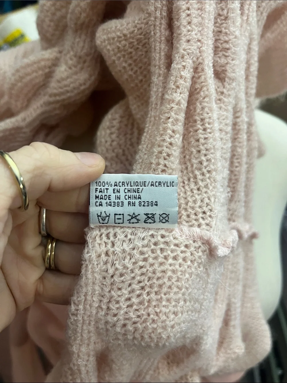 Soft Pink Ruffle Knit infinity Scarf - Women Accessories Lightweight S230